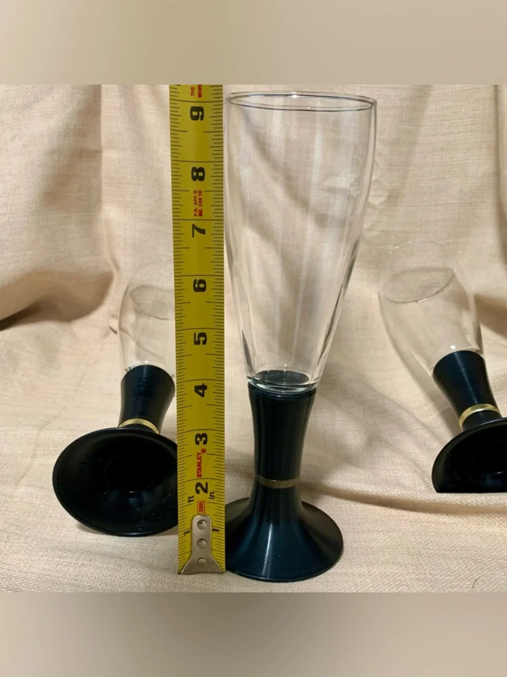 🔍Vtg David Douglas After Hours Lighted Pilsner Beer Glasses (3) READ DESCRIPTION